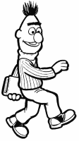 A coloring page of sesame street